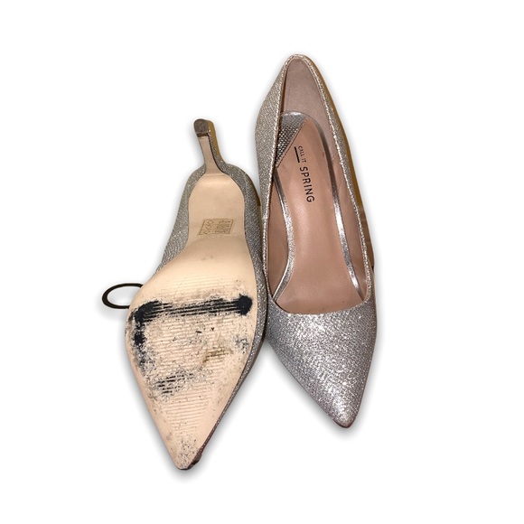 Call it spring silver pumps - worn once - Picture 3 of 3
